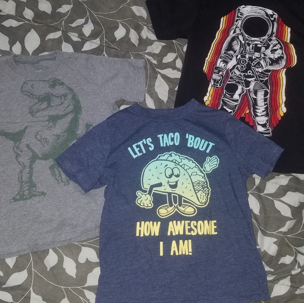Lot of 3 boys graphic tee shirts
